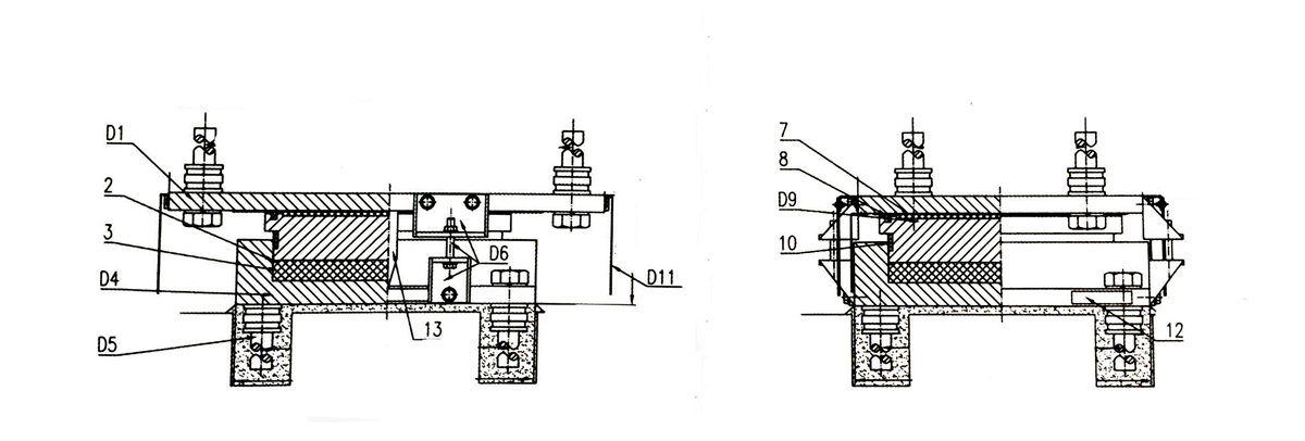 Rubber Pot Bearing For Railway