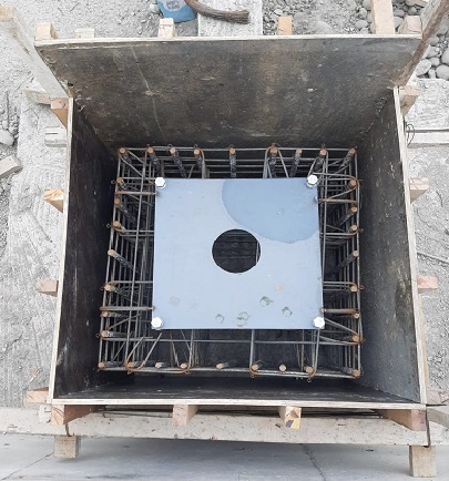 Installation of Building lead rubber bearing