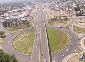 Anti-seismic viaduct in Almaty, Kazakhstan