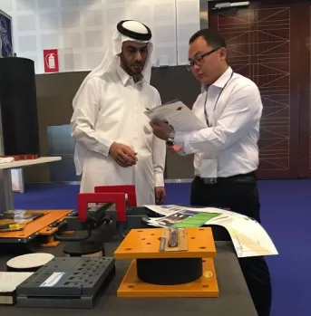 Installation of Building lead rubber bearing